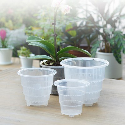 Resin Root Control Orchid Flower Mesh Pot Transparent Breath