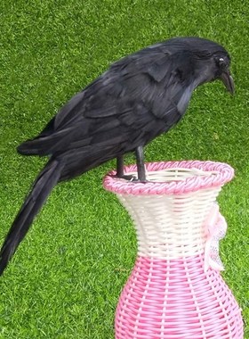 Simulation Little Crow Black Crow Props Feather Bird Hallowe