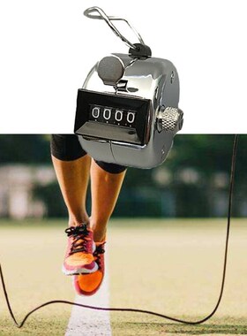 Hand Tally Counter Stainless Steel 4 Digit Number Manual Mec