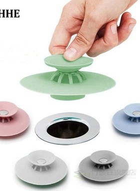 VEHHE Silicone Press Drain Hair Catcher Sink  Strainer Stopp