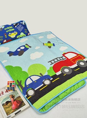 Blue Frozen Elsa Anna Portable Rolled Nap Mat with blanket a