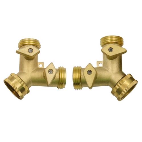 Y-Type 2 Way Diverter Valves Faucet Splitter Connector Garde