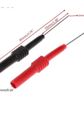 2Pcs Test Leads Pin L95mm Spring Test Probe Tips Insulated T