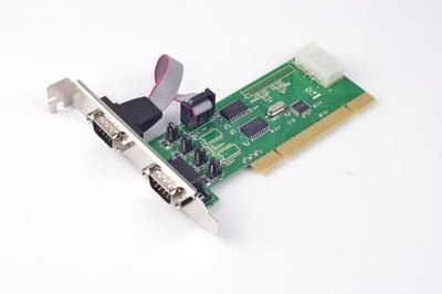 2 Port RS232 Serial PCI Host Controller Card DB9 Pin COM Ada