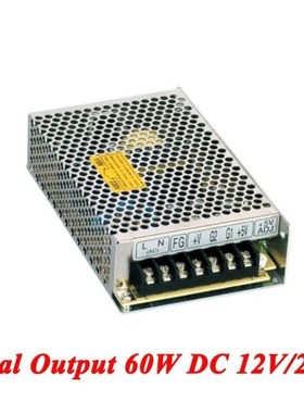 D-60C Switching Power Supply 60W 12V/24V,Double Output AC-DC