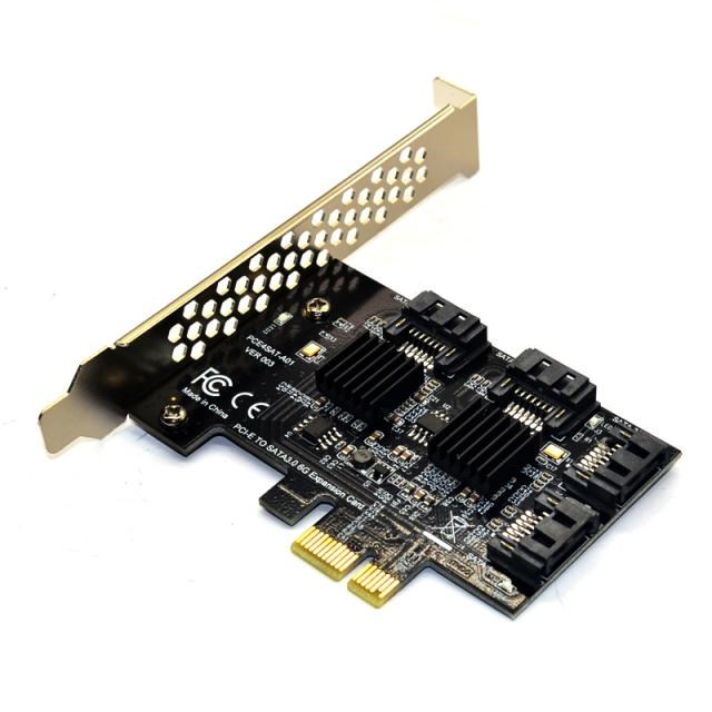 4 port SATA 3.0 to PCIe expansion Card PCI express PCI e SAT