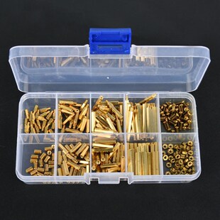 320Pcs M2 Brass Hex Standoff Nut Spacing Screw Assortment Se