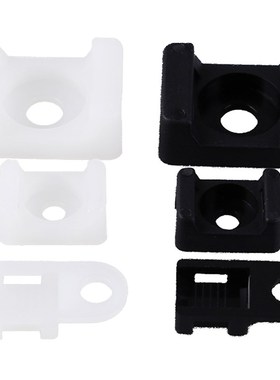 New Sale 100PCs Cable Tie Mount Wire Buddle Saddle  Plastic