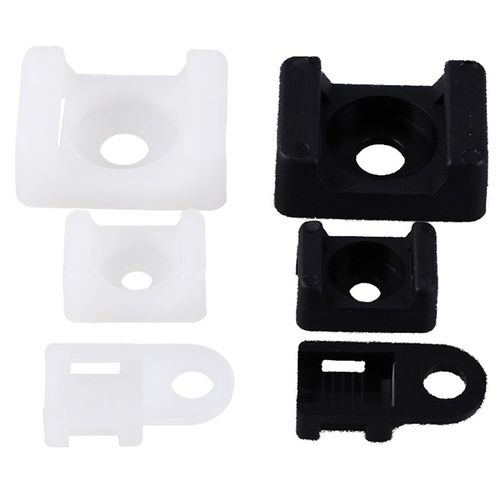 New Sale 100PCs Cable Tie Mount Wire Buddle Saddle  Plastic