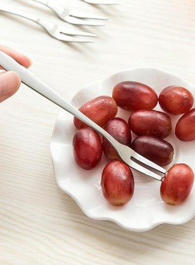 1/5pcs Stainless Steel Cakes Fruit Forks For Restaurant Cafe