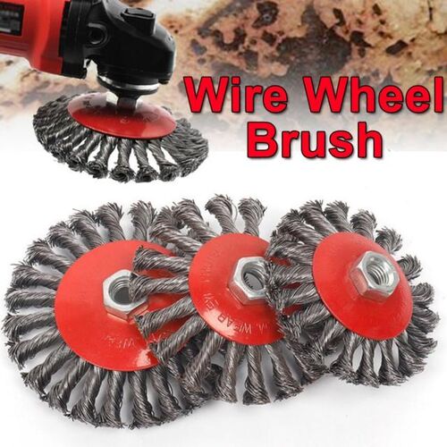 Twist Knot Steel Wire Wheel Brush M14 Rust Removal Wire Whee