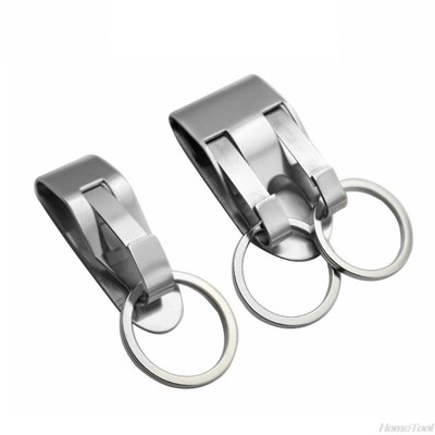 Stainless Steel Keyring Security Clip On Heavy Duty Belt Key