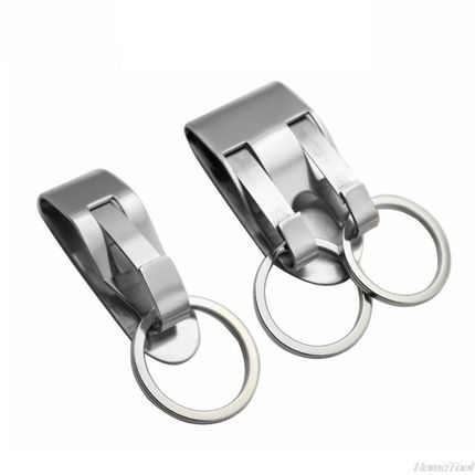 Stainless Steel Keyring Security Clip On Heavy Duty Belt Key