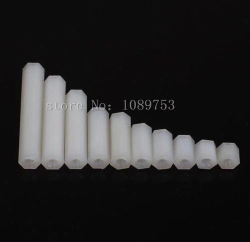 50Pcs M2 M2.5 M3 M4 White Hex Nylon Standoff Spacer Column F
