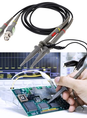 2PCS P6100 Oscilloscope Probe 1X/10X DC-100MHz Scope Clip Pr
