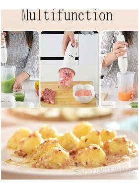 4-in-1 Stainless Steel Immersion Hand  Blender Mixer Vegetab