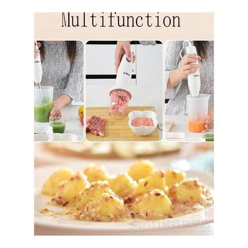 4-in-1 Stainless Steel Immersion Hand  Blender Mixer Vegetab