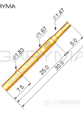 100Pcs in a Pack R100-4S Test Probe Pogo Pin Receptacle Leng