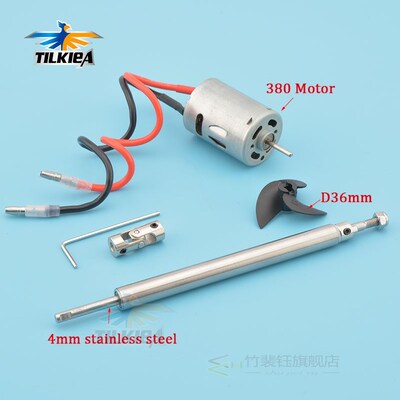 RC Boat 380 Motor with Shaft+Propeller Kit Shaft Assembly Sp