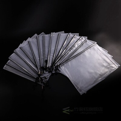 15 Pack Mesh Zipper Pouch Document Bag A4 Waterproof Docume