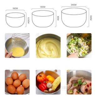 304 Stainless Steel Mixing Bowls Nesting Storage Bowls Set K