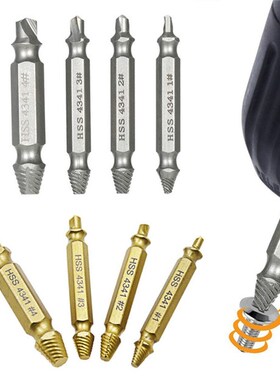 8 Pcs Damaged Screw Extractors Set, Broken Screw Stripped Bo