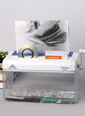 A4 Mini Portable Hand Paper Shredder 3-in-1 Household Manual