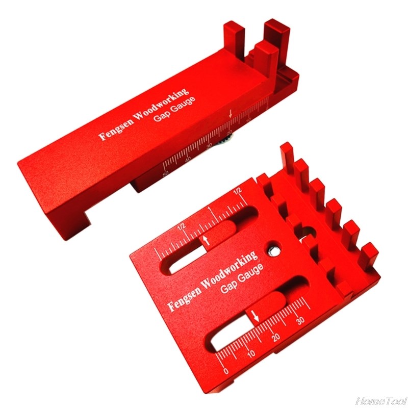 Woodworking Mini Gaps Gauge Depth Measuring Ruler Aluminum A