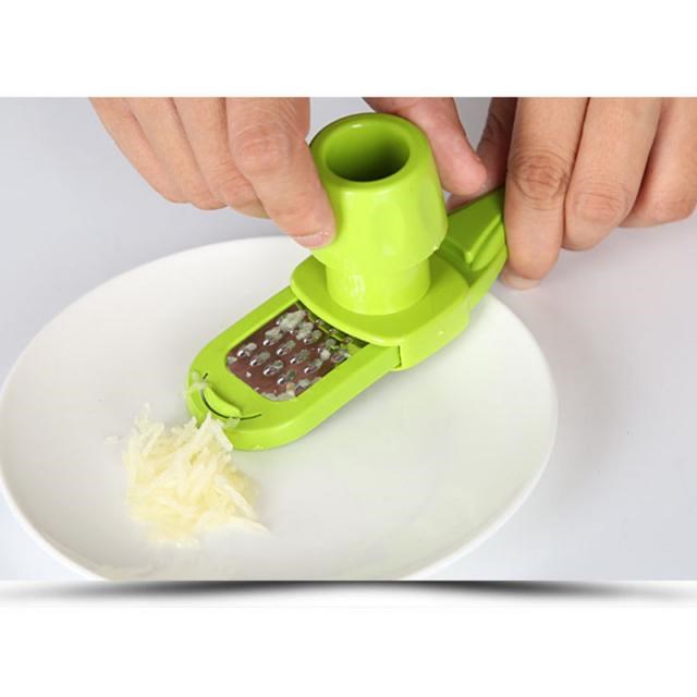 1pc Stainless Steel Garlic Press Manual Garlic Grater Grinde