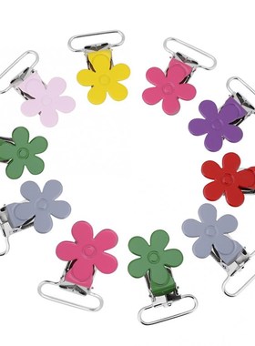 10Pcs/Lot 25mm Mini Plum Shape Suspender Pacifier Braces Cli