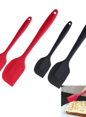 2pcs Long Handle Silicone Large And Small Spatula Cake Cream