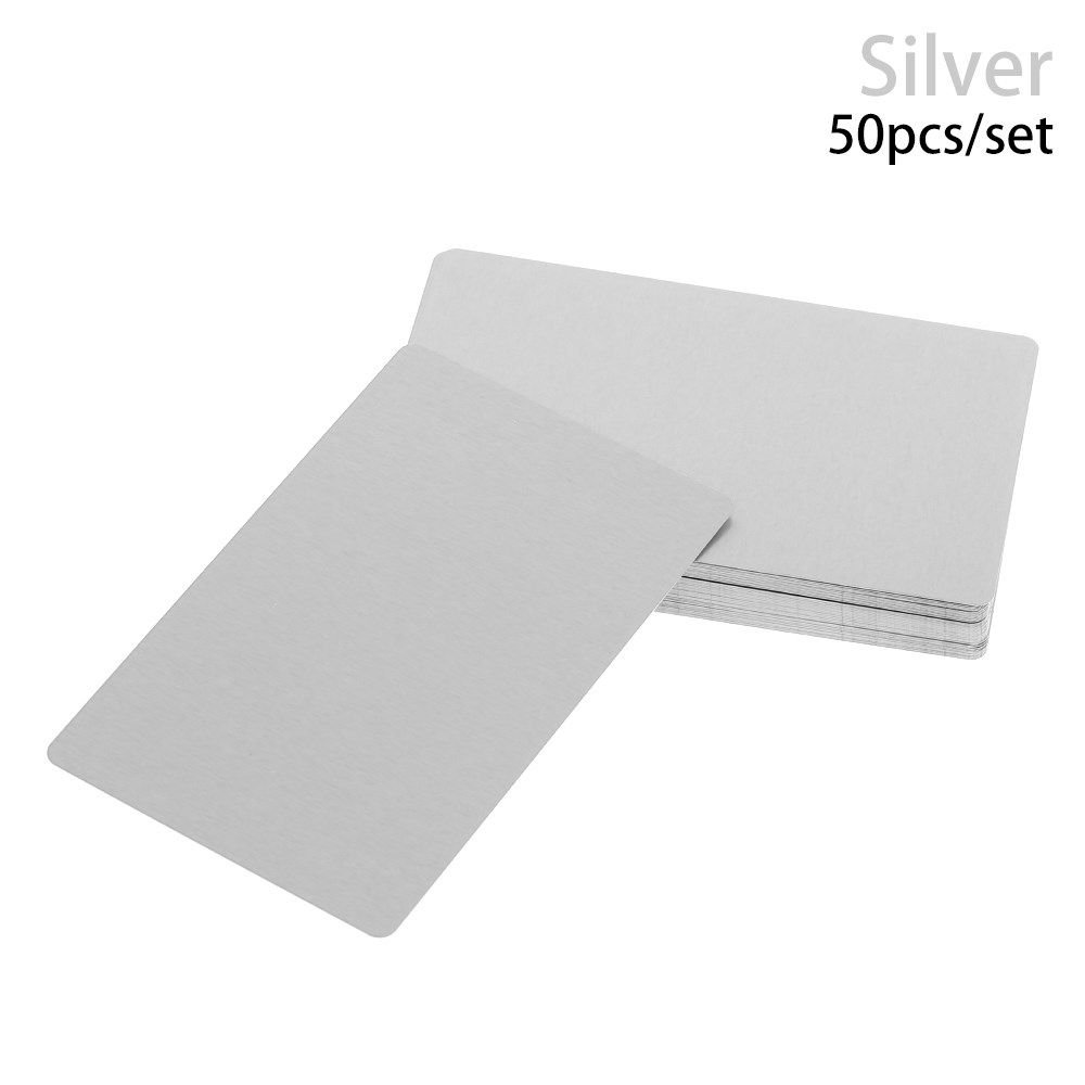 50 Pcs Metal Business Card Blank Material Aluminum Laser Ma 50 pcs metal business card blank material aluminum laser ma