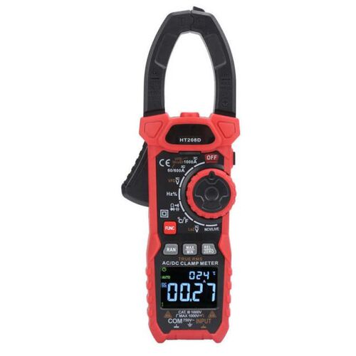 Digital Clamp Meter HT208D 6000 Count AC/DC Digital Clamp Me
