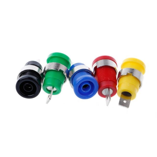 5 Colors 5 Pcs 4mm Banana Plugs Female Jack Socket Plug Wire