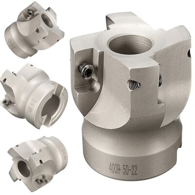 1Set 50mm BAP400R-50-22 Face End Mill Cutter 4 Flute Precisi