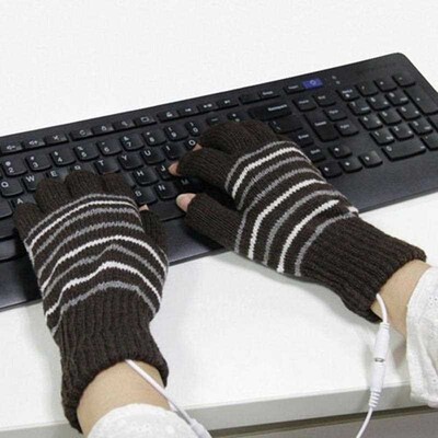 USB Heated Gloves Winter Thermal Hand Warmer Electric Heatin