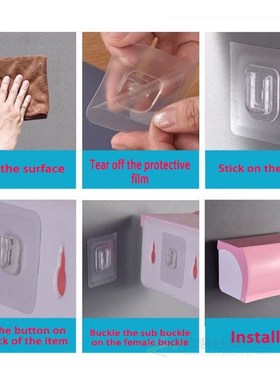 Wonderlife Double sided Self Adhesive Wall Hooks for Kitche