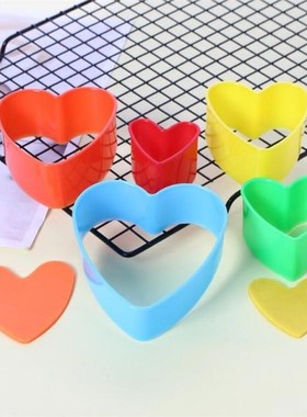 5Pcs Cake Molds Heart Shaped Embossing Cutting Stamp Cookie