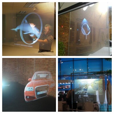 21*30CM Projection Screen Self AdhesiveTransparant Rear Proj