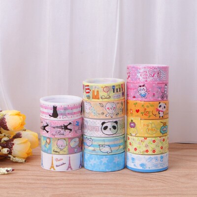 10 Kawaii 4M Tapes Mix Designs Cartoon Adhesive Tape Set 适