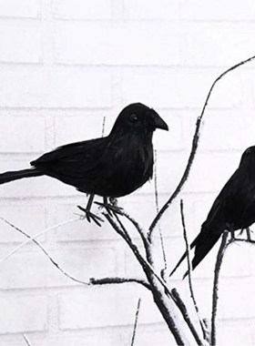1pc Artificial Crow Black Bird Raven Prop Decor 适用于 Hallo