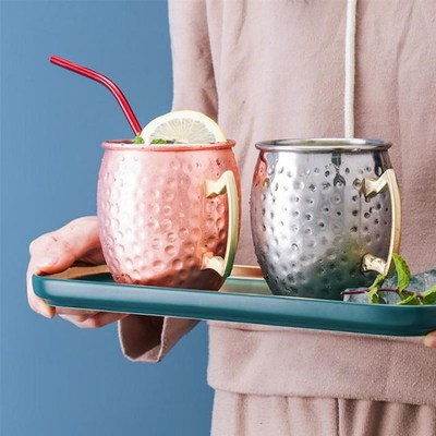 530ml Hammered Copper Plated Moscow Mule Mug Beer Cup Coffee