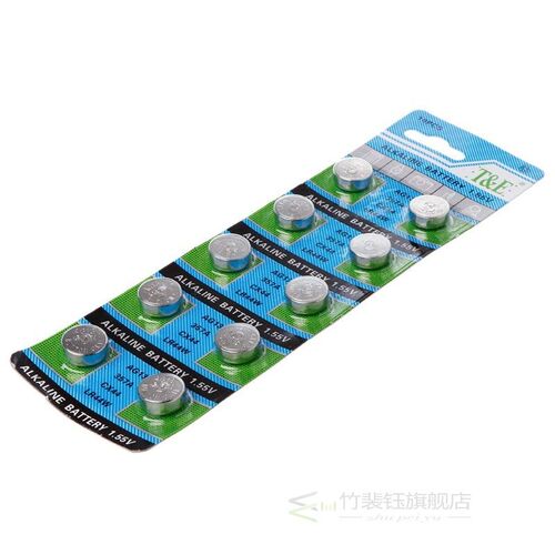 10Pcs AG13 A76 LR44 357A S76E G13 Button Coin Shaped Cell Ba