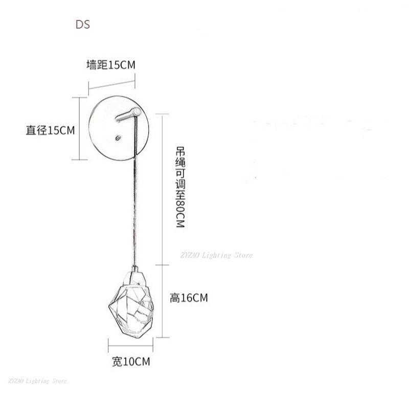Modern Simple Crystal Wall Light Living Room Background Wall