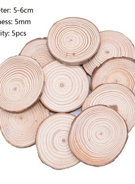 3-12cm Natural Round Wood Slices With Tree Bark nfinished Pi