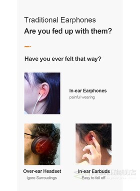 AS10+ Bluetooth Wireless Headphones Bone Conduction Earphon