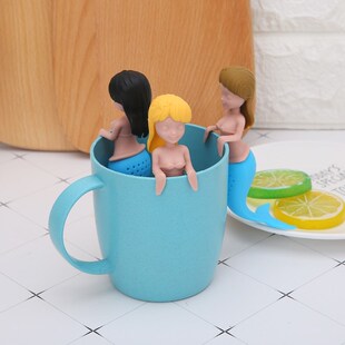 Mermaid Tea Infuser Silicone Tes Bag Reusable Strainer Filte