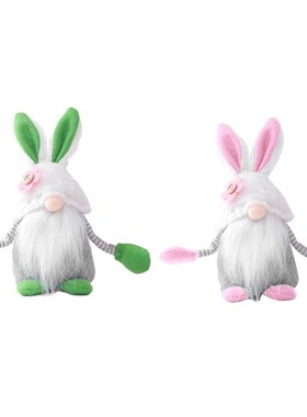 Easter Bunny Gnome Plush Handmade Rabbit Swedish Tomte Elf O