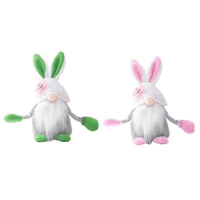 Easter Bunny Gnome Plush Handmade Rabbit Swedish Tomte Elf O
