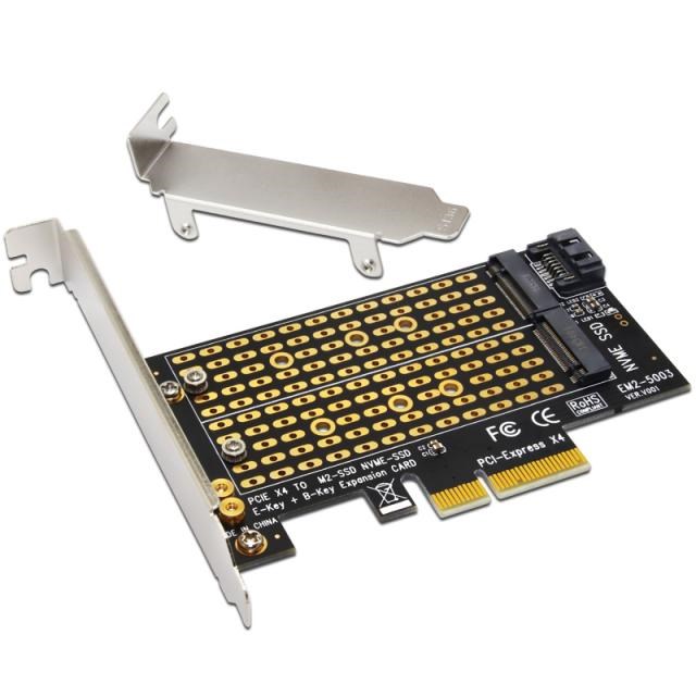 H1111Z Add On Cards PCIE to M2/M.2 Adapter SATA M.2 SSD PCIE